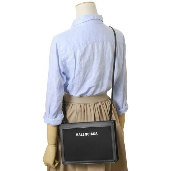 Balenciaga Blue Pochette Leather Shoulder Bag Black - Picture 6 of 6